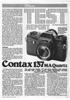 Contax 137 manual. Camera Instructions.